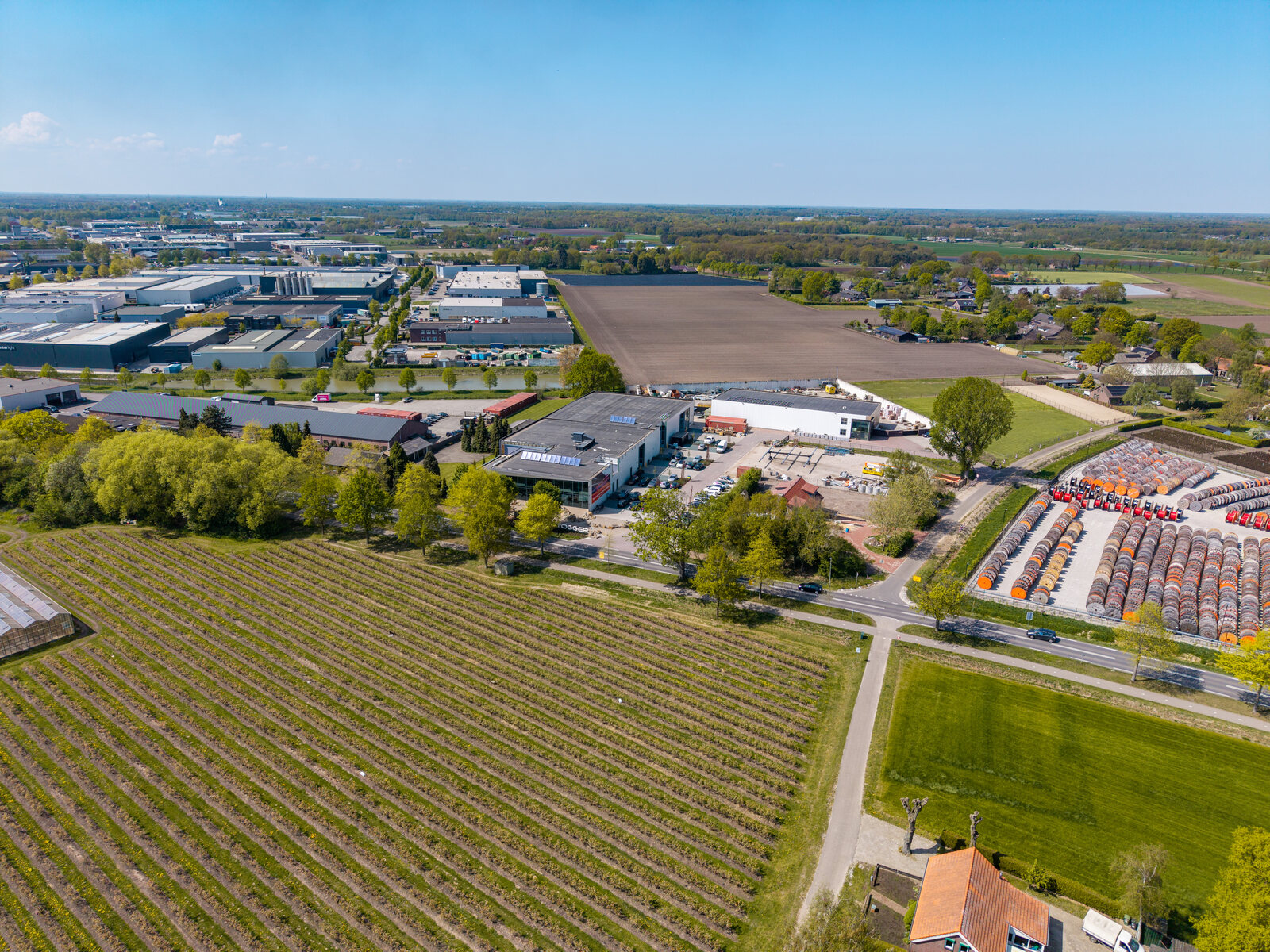 Aerial view of the Stogger building in Panningen